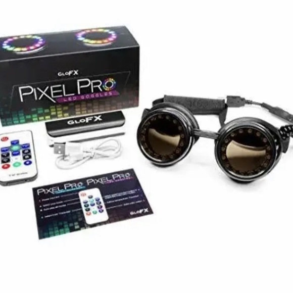 LED Pixel Pro Goggles - Programmable Rechargeable Light - Picture 3 of 8